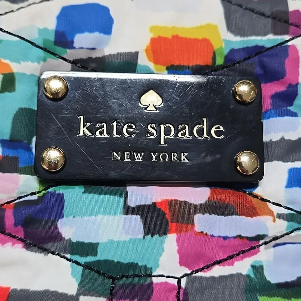 Kate Spade Signature Spade Quilted Bon Shopper Diaper Bag/ Tote Bag